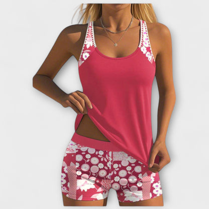Lynne – Floral Print Two-Piece Swimsuit