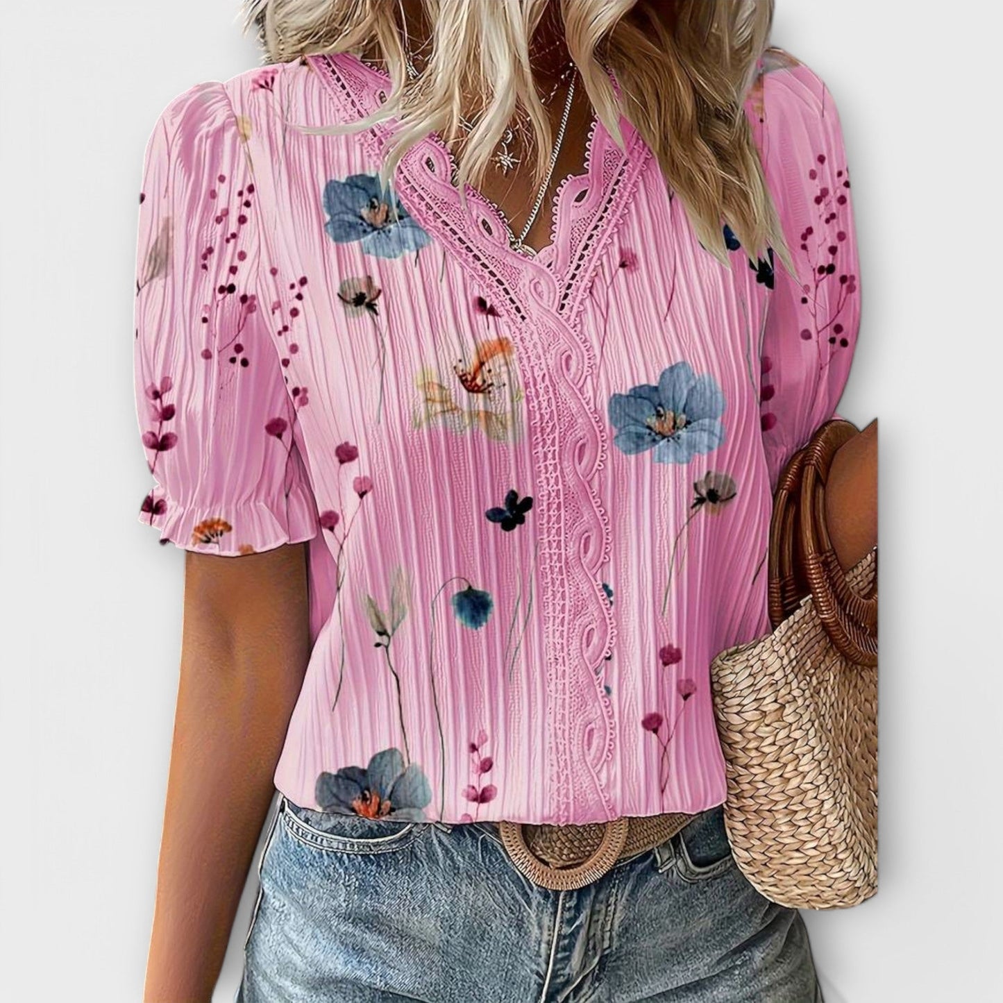 Emily - Stylish V-Neck Blouse