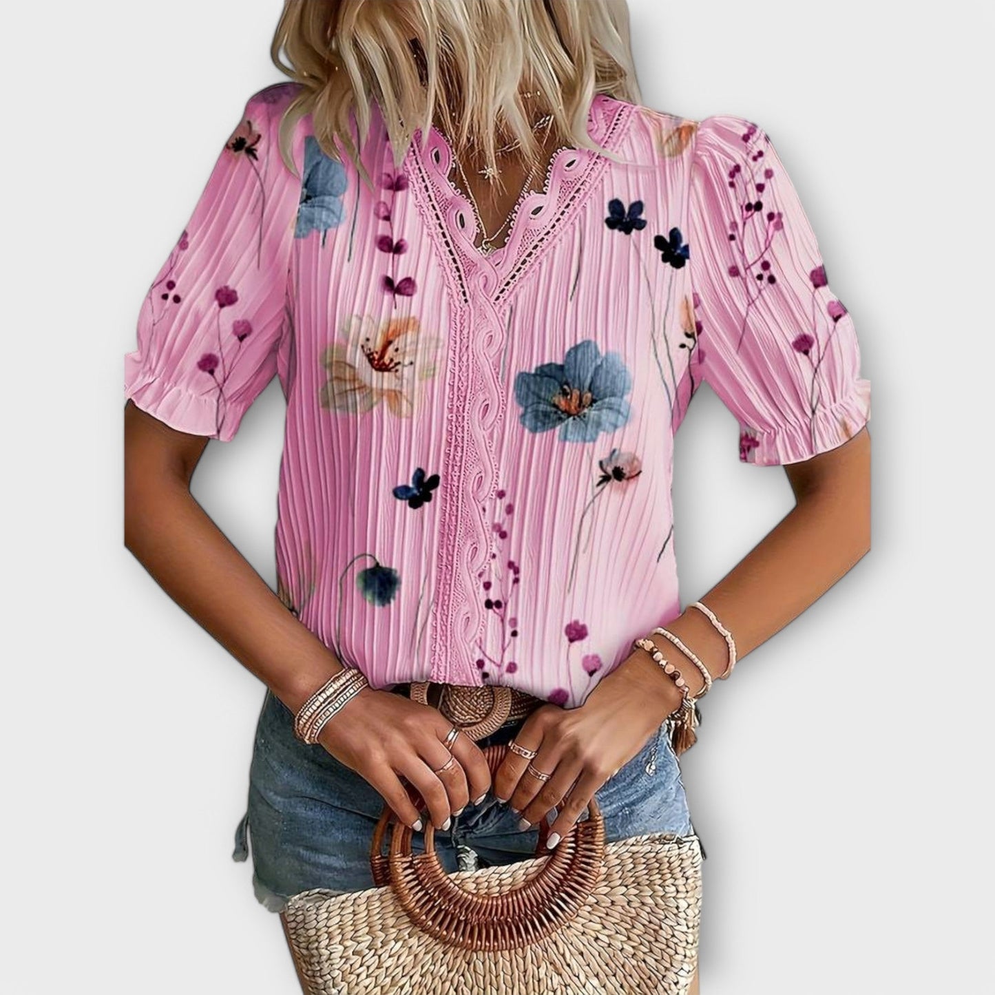 Emily - Stylish V-Neck Blouse