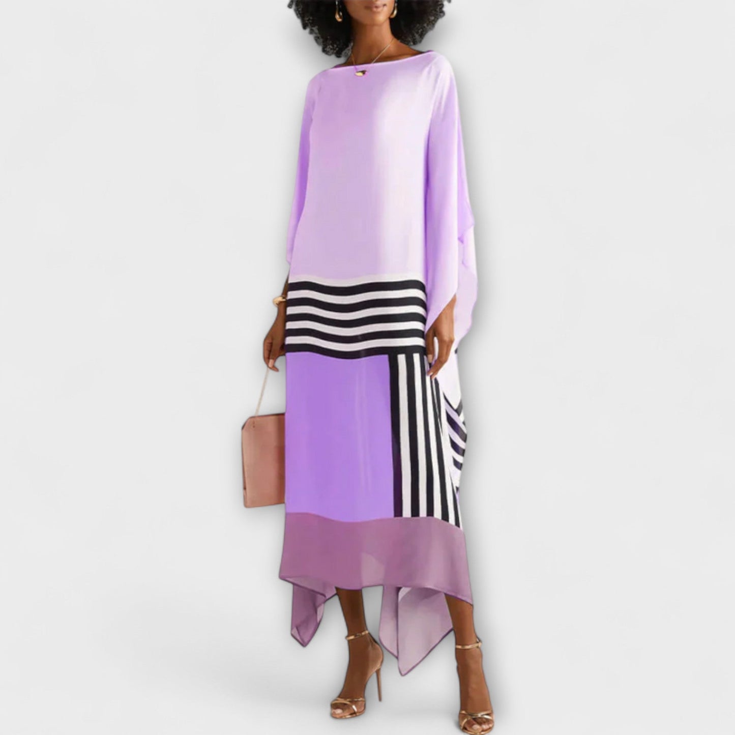 Elenora - Geometric Kaftan with Locker Cut