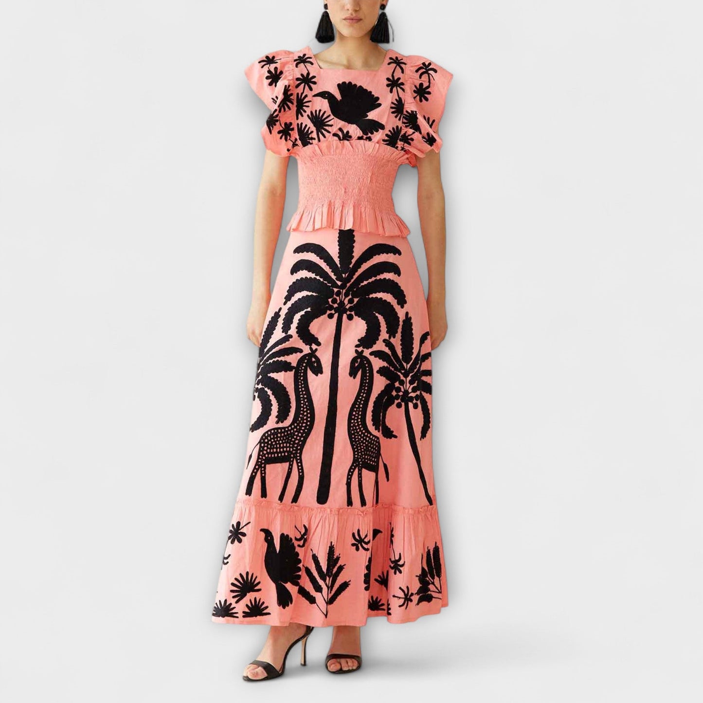 Amy - Stylish Palm Tree Dress