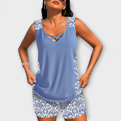 Sylvia - Geometric Print Tankini