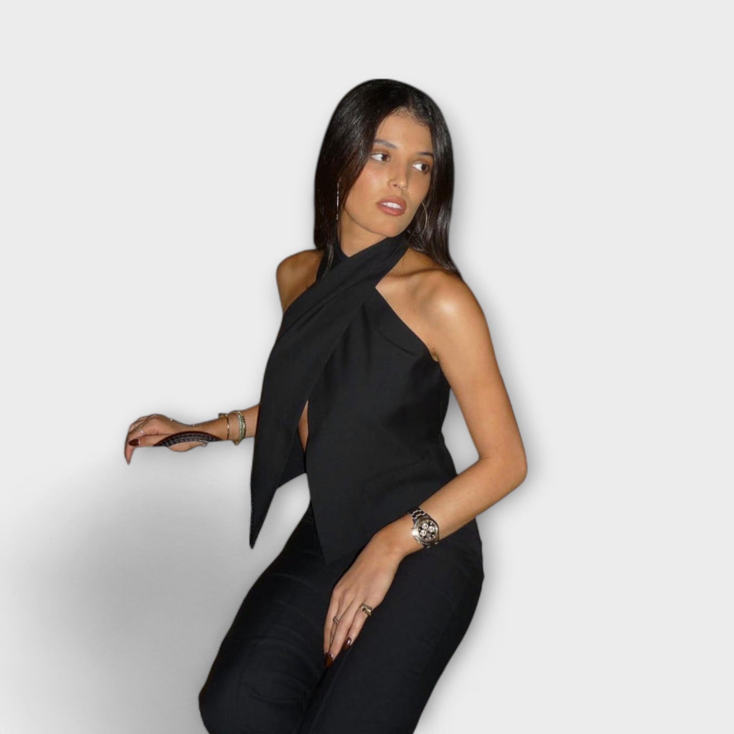 June - Crisscross Halter Neck Tank