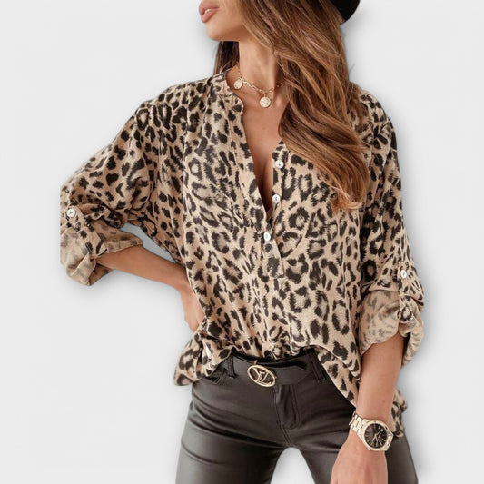 Trendy Leopard Print Blouse