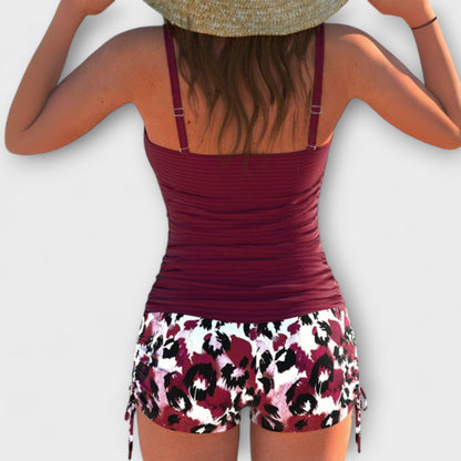 Elizabeth - Stylish Leopard Print Tankini Set