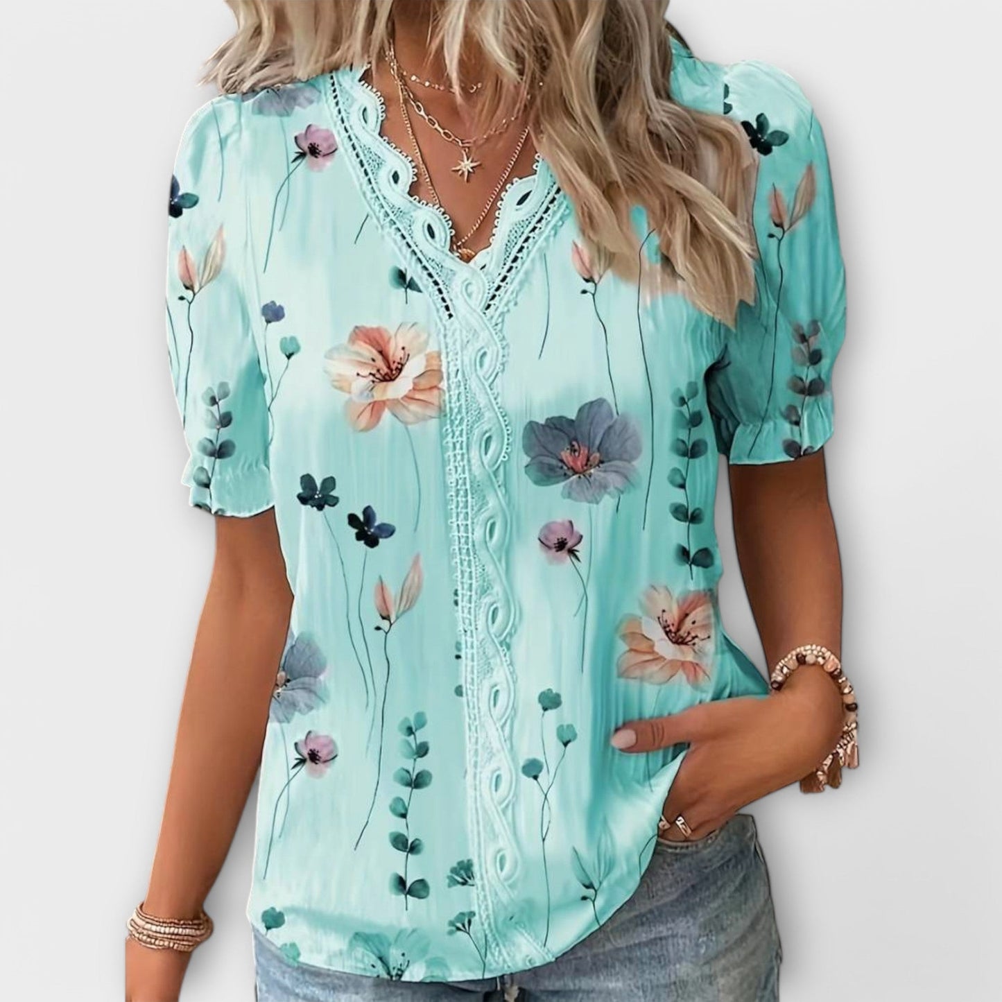Emily - Stylish V-Neck Blouse