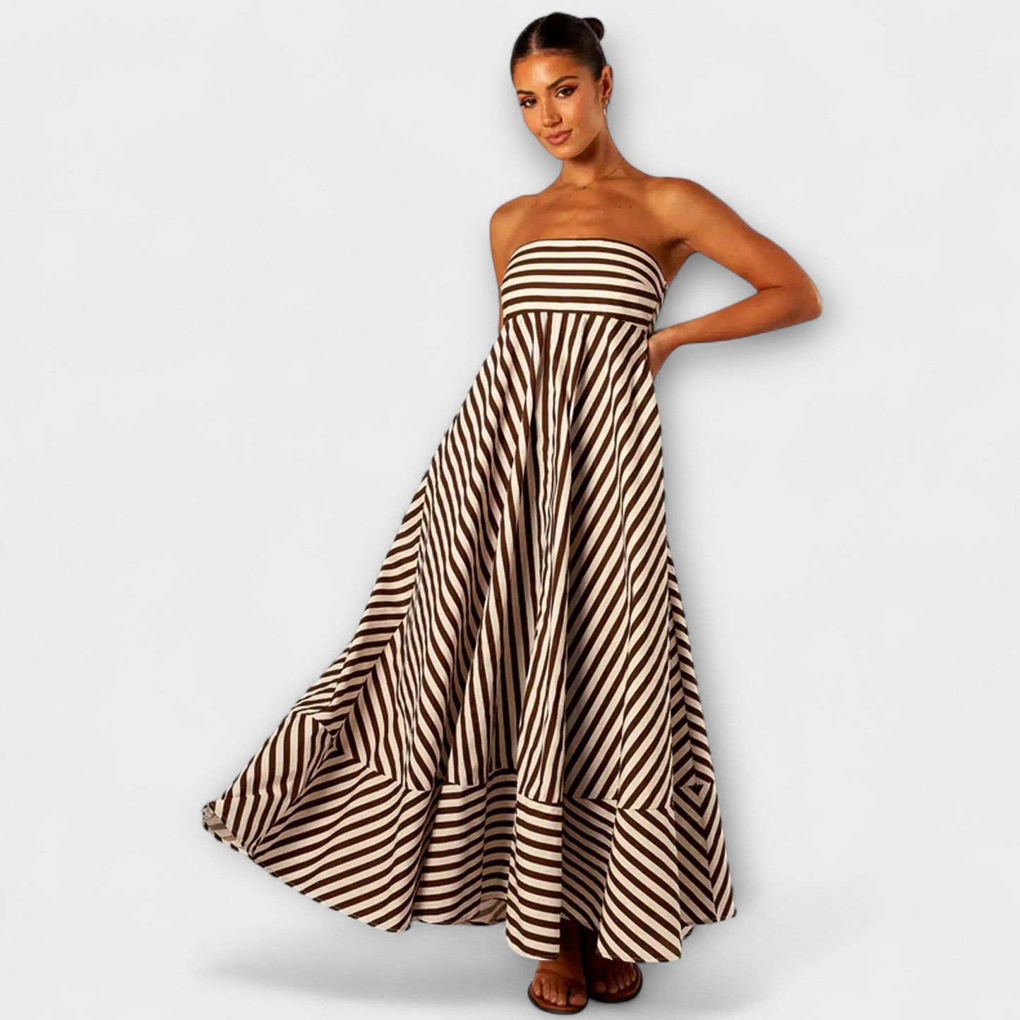 Nighttime Charm Ruffle Maxi Dress