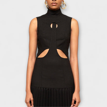 Kristen - Maxi Dress with Pleats and Cut-Outs