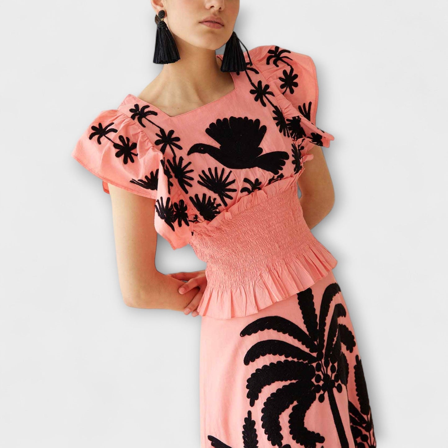 Amy - Stylish Palm Tree Dress