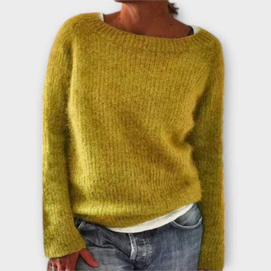 Regine – Solid Color Knit Pullover