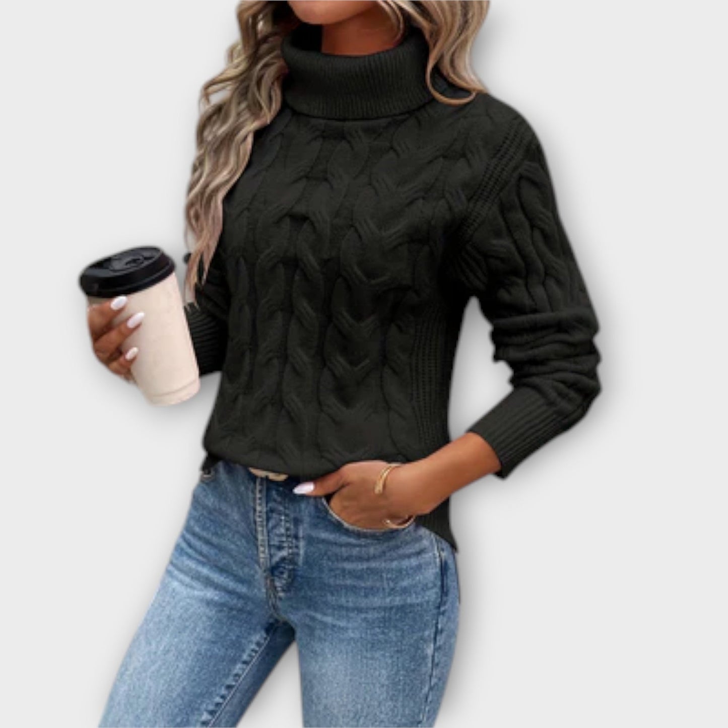 Amelia – Stylish Knit Turtleneck Sweater
