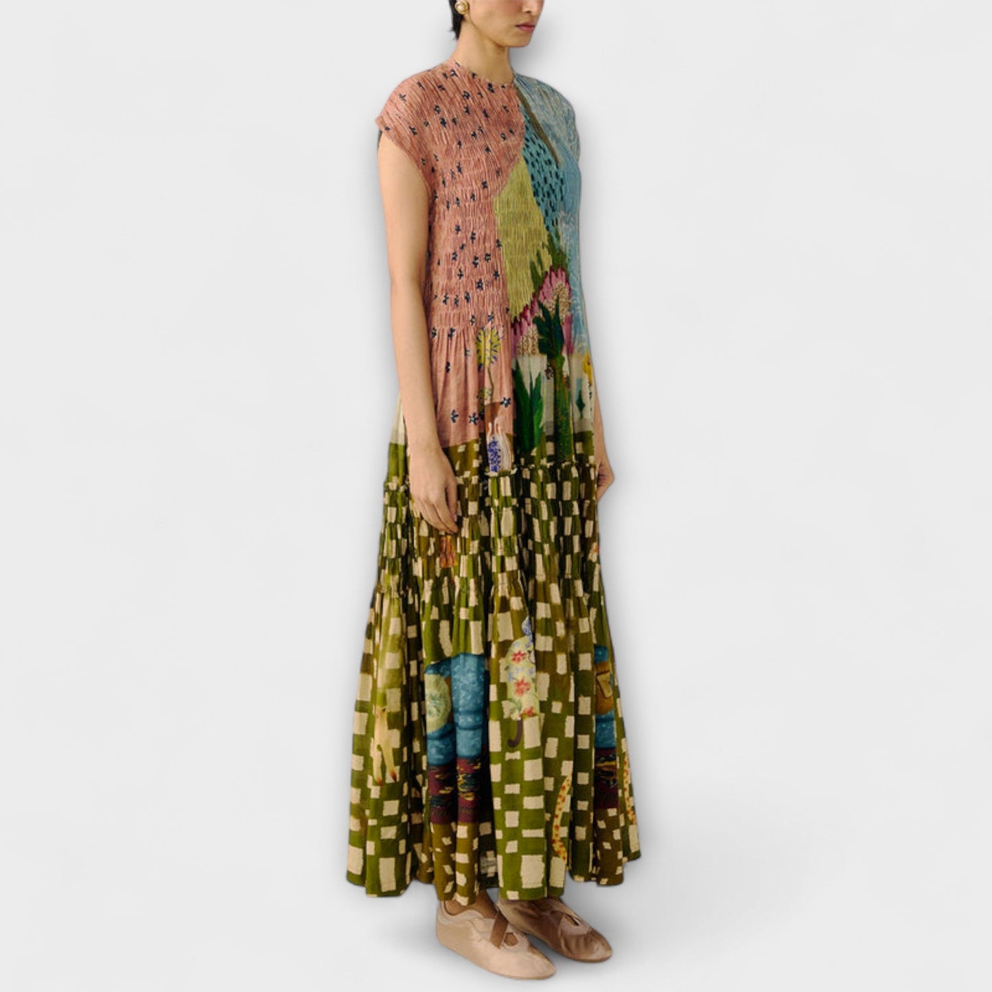 Amara - Animal Print Pleated Dress