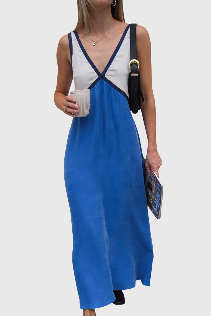 Summer Boho Dress with V-Neck