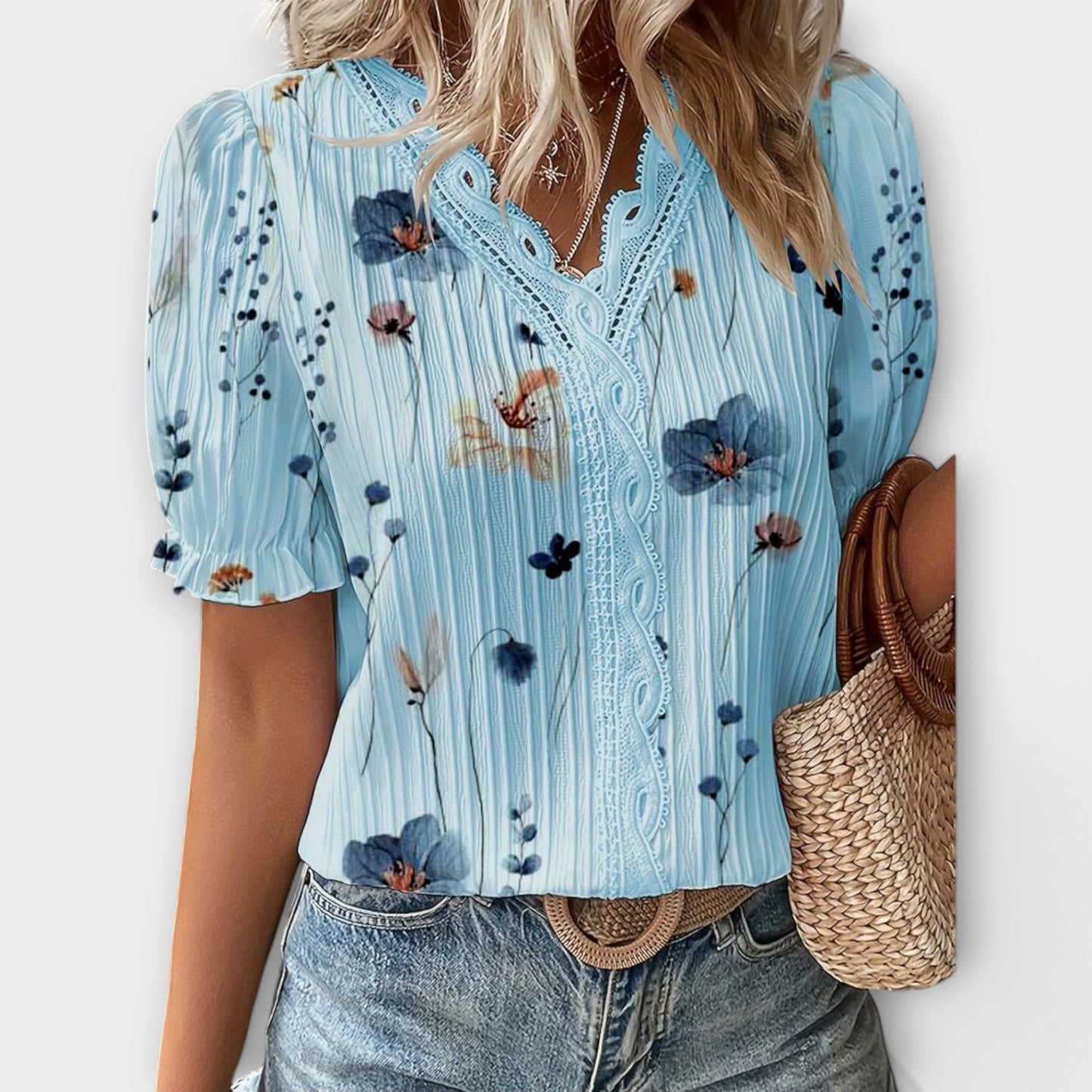 Emily - Stylish V-Neck Blouse