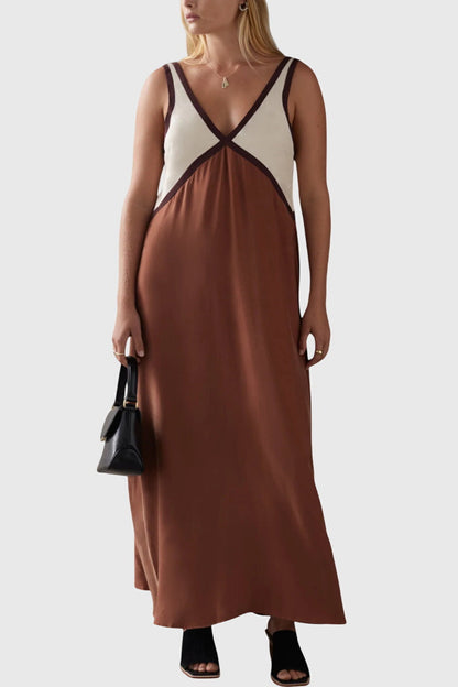 Summer Boho Dress with V-Neck