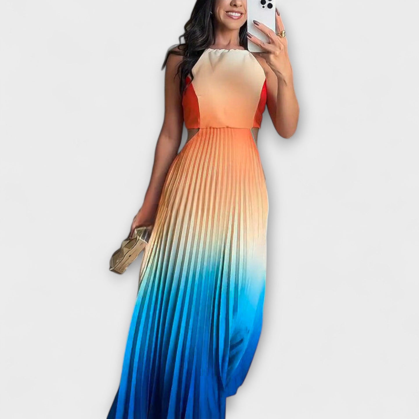 Haven - Trendy Backless Tie-Dye Maxi Dress
