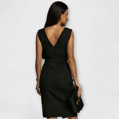 Desi V-Neck Split Dress