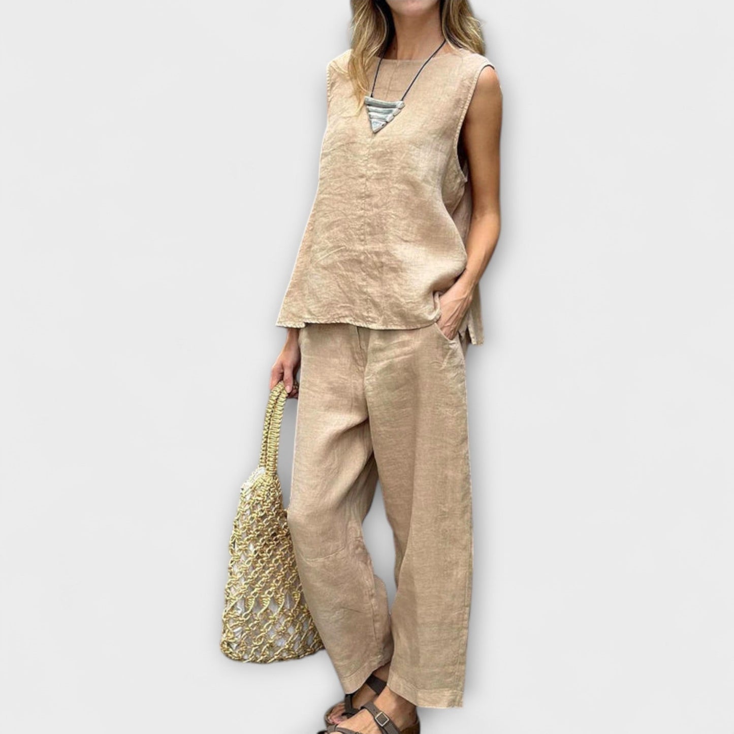 Jennifer - Casual Cotton-Linen Set
