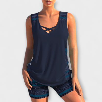 Sylvia - Geometric Print Tankini