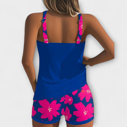 Judith - Printed Sleeveless Tankini with U-Neckline