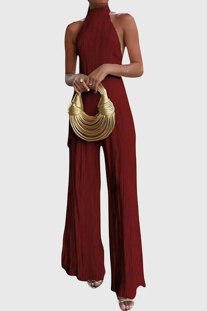 Elegant Pillarika Set with Asymmetrical Top and Flowing Pants