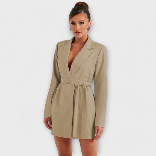 V-Neck Blazer Dress