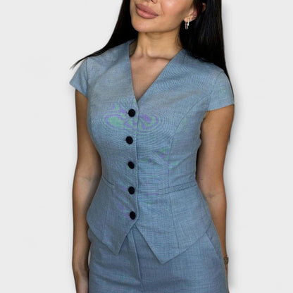 Ivy - Chic V-Neck Top and Pants Set