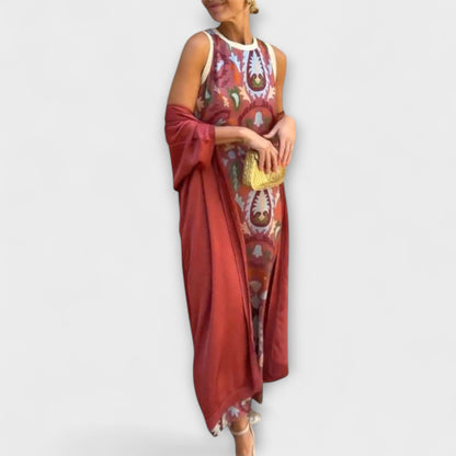 Selviane - Maxi Dress with Coordinating Cardigan