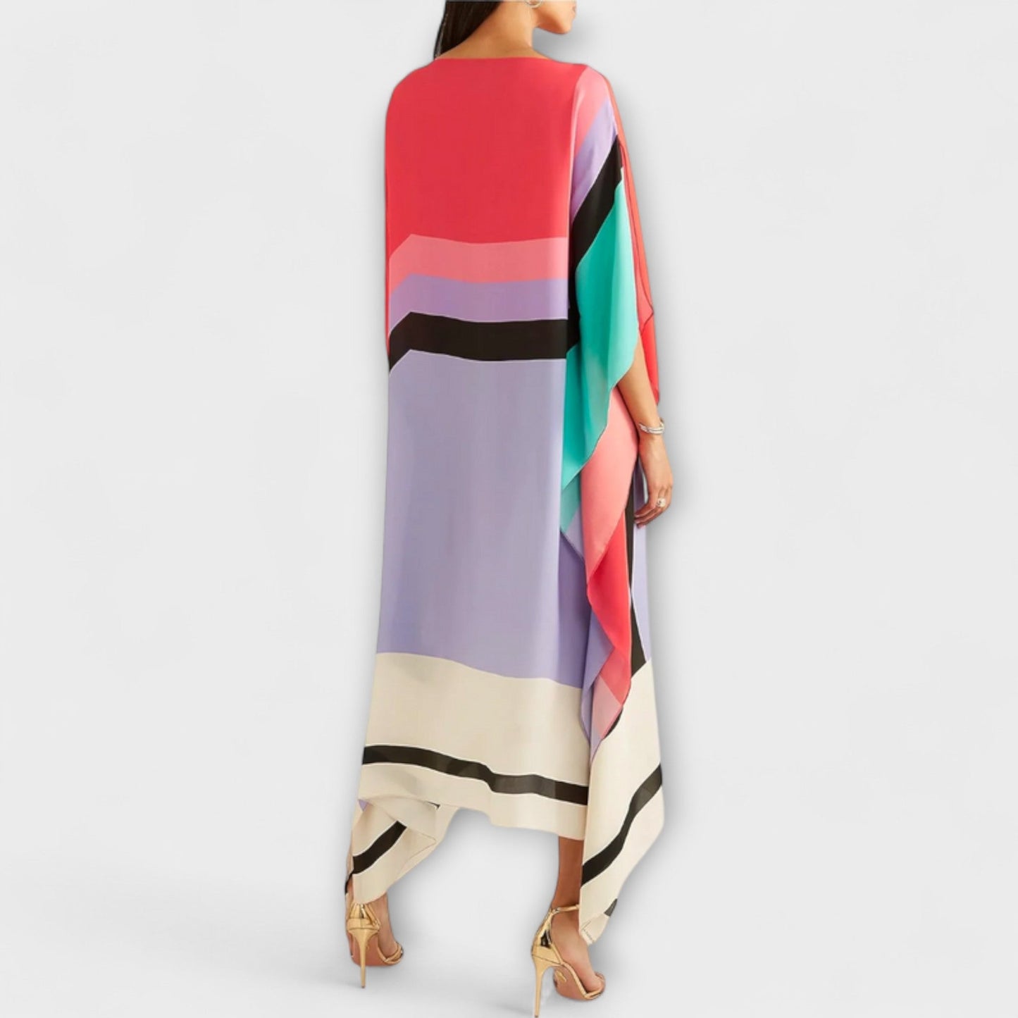 Elenora - Geometric Kaftan with Locker Cut
