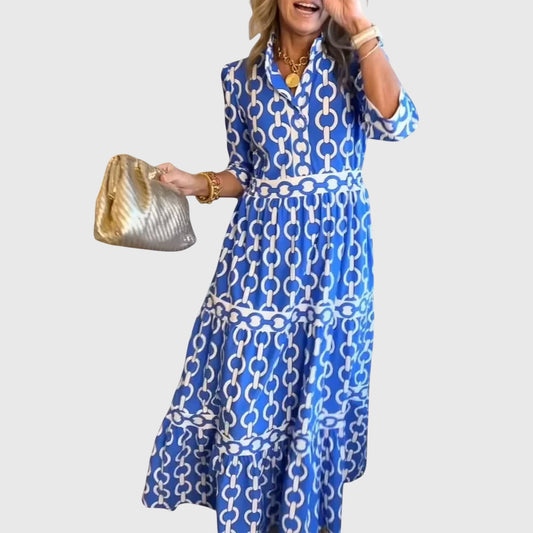 Midi Dresses with Chain Print