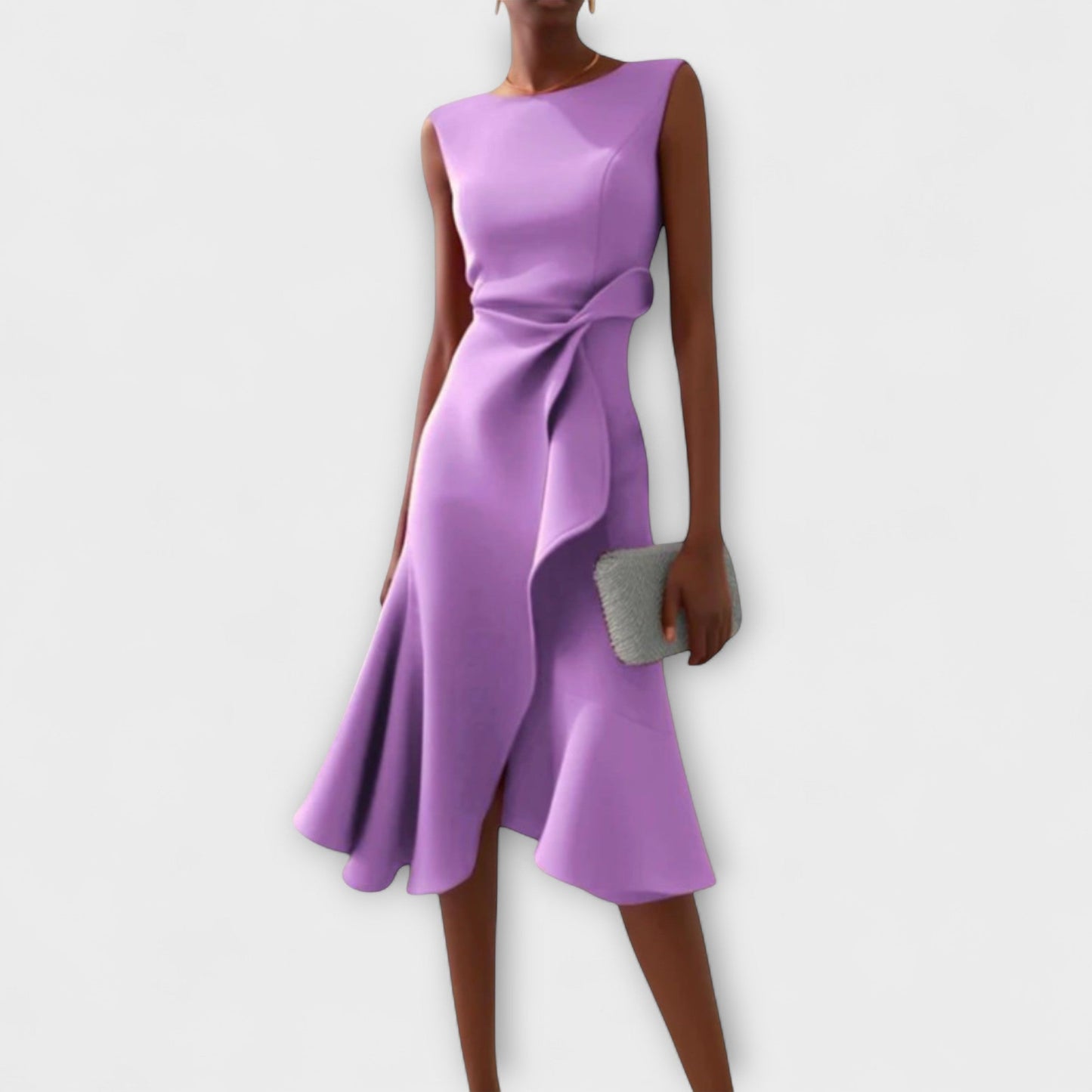 Juliette – Asymmetrical Draped Midi Dress