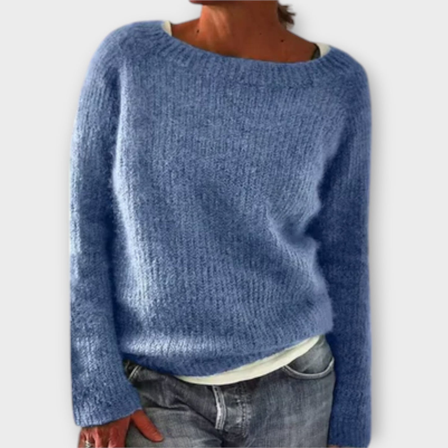 Regine – Solid Color Knit Pullover