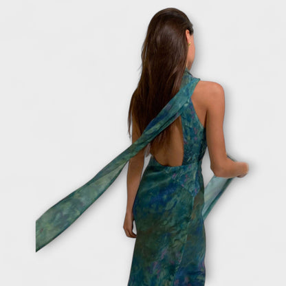 Maisie - Monet Iris Printed Maxi Dress