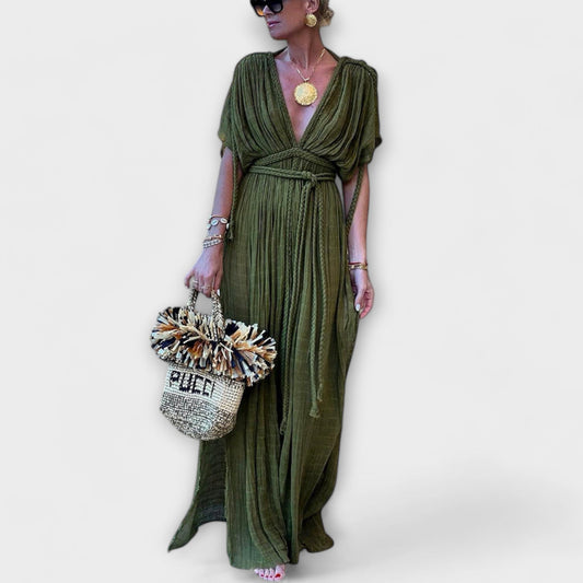 Greek-Style Maxi Kimono Dress