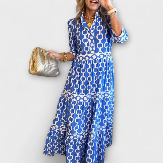 Juliette - Midi Dress with Chain Print