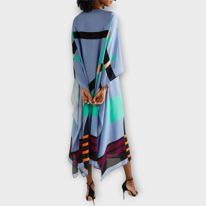 Elenora - Geometric Kaftan with Locker Cut