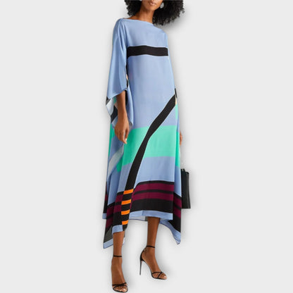 Elenora - Geometric Kaftan with Locker Cut