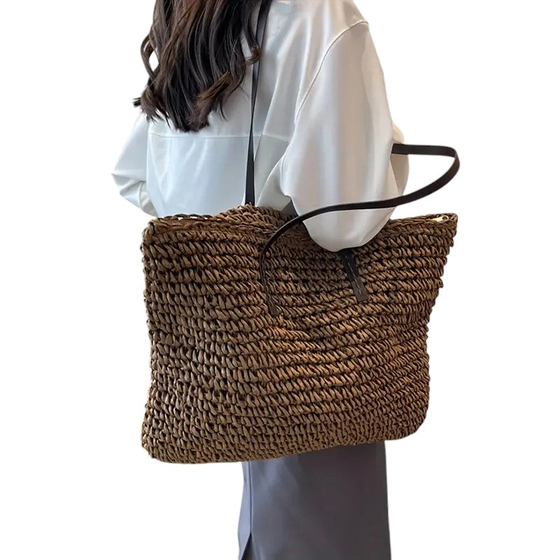 Lora Woven Tote Bag