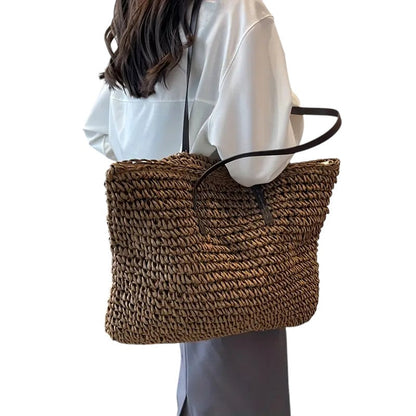 Lora Woven Tote Bag