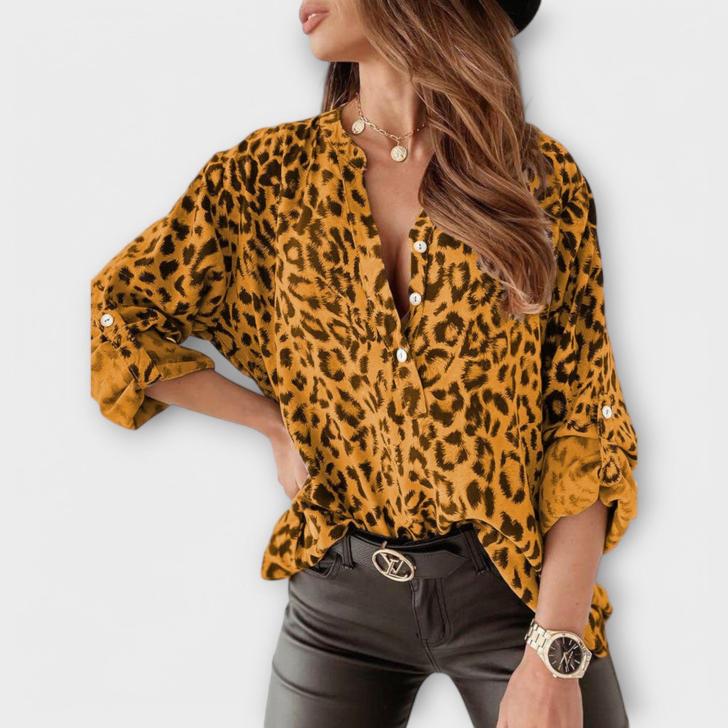 Trendy Leopard Print Blouse
