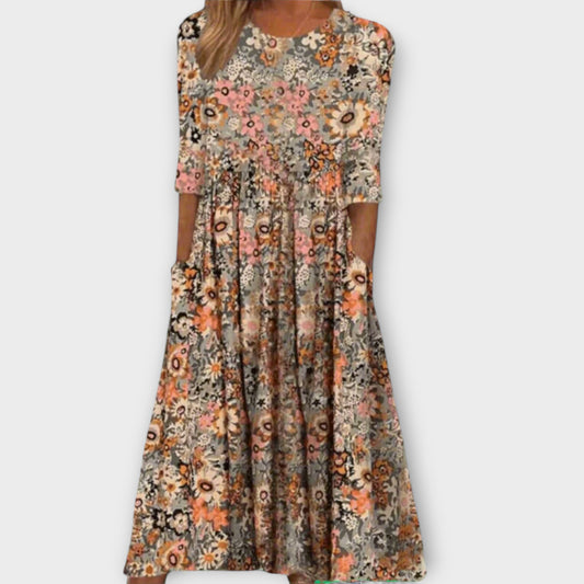Paula - Elegant Floral Dress Crafted from High-Quality Fabric