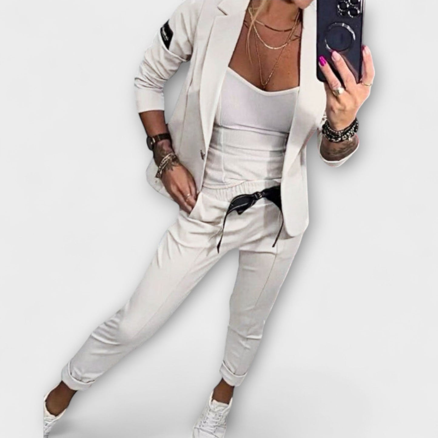 Malou - Matching Set of Top, Jacket, and Pants