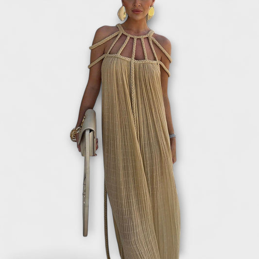 Briar - Stylish Maxi Dress with Draped Braids