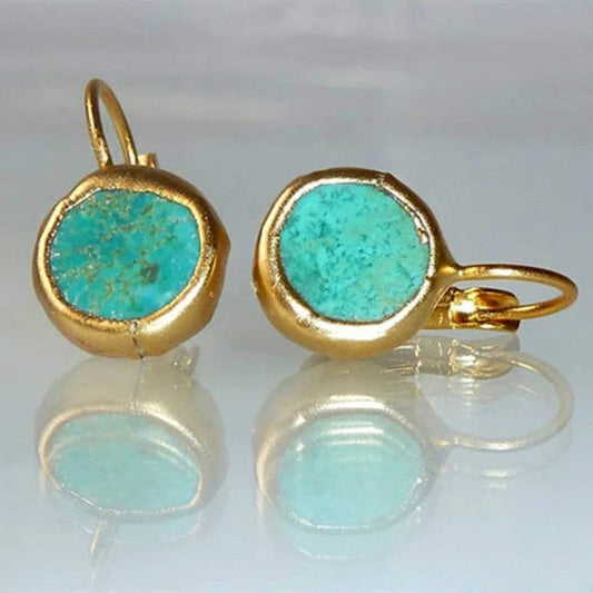 Turquoise Vintage Golden Earrings