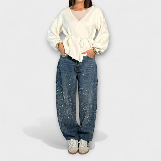 Fable - Balloon Carpenter Style Shine Denim Jeans