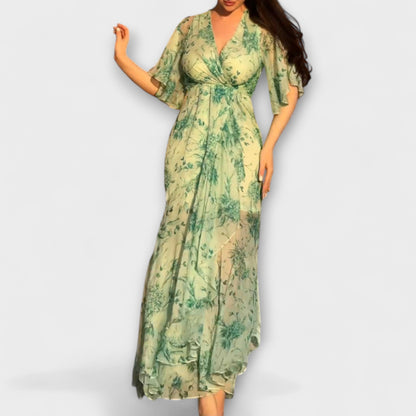 Lana - Chic Floral V-Neck Dress