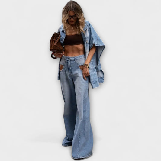 Blair - Relaxed Fit Sleeveless Denim Set