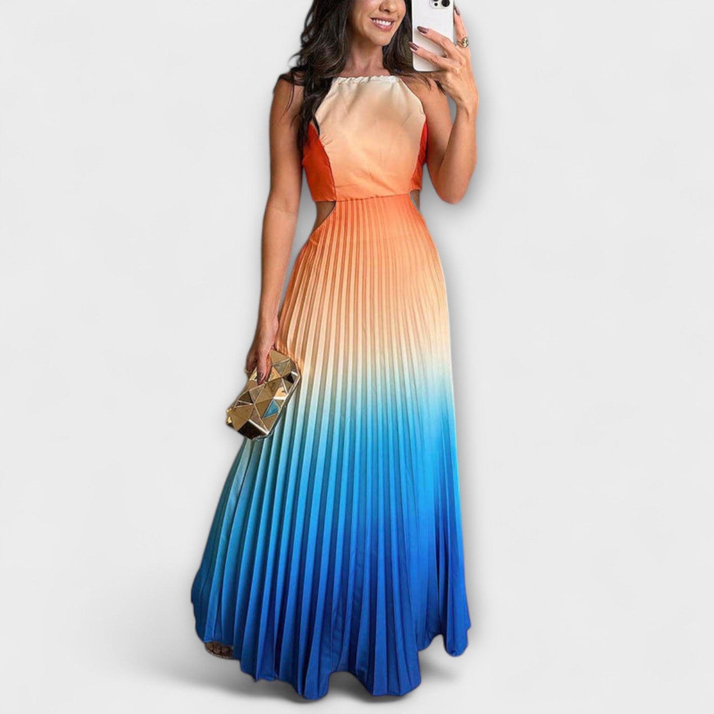 Haven - Trendy Backless Tie-Dye Maxi Dress