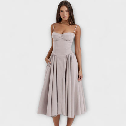 Rosalie - Elegant Sleeveless Corset Dress