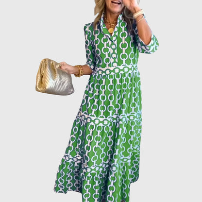 Midi Dresses with Chain Print
